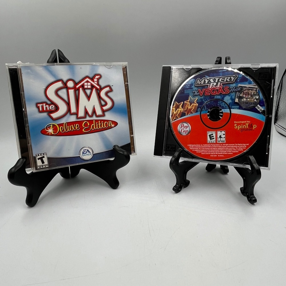 EA‎ The Sims Deluxe Edition PC Game Mystery PI Vegas Heist Bundle Good